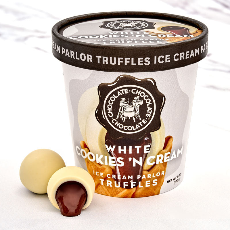White Cookies & Creme Ice Cream Parlor Truffles - 6 OZ