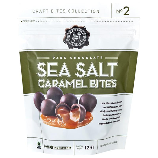 Dark Sea Salt Caramel Bites 4 OZ - CASE/12