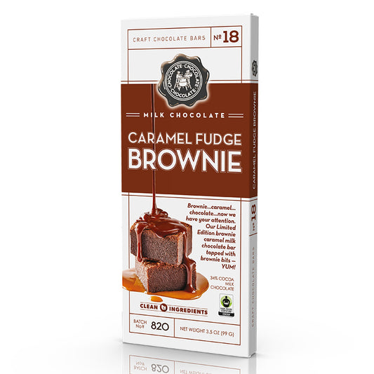 NO 18 - Milk Caramel Fudge Brownie Bar 3.5 OZ - CASE/12