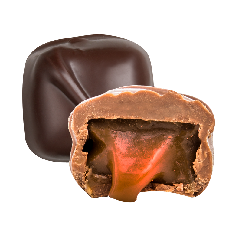 CARAMELS - Double Chocolate Caramels - 5 LB BULK