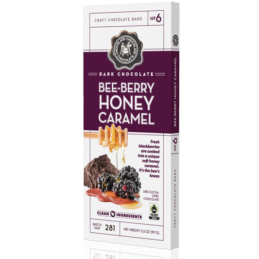 NO 6 - Dark Bee-Berry Honey Caramel Bar 3.5 OZ - CASE/12