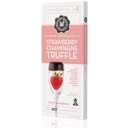 NO 3 - Dark Strawberry Champagne Truffle Bar - CASE/12