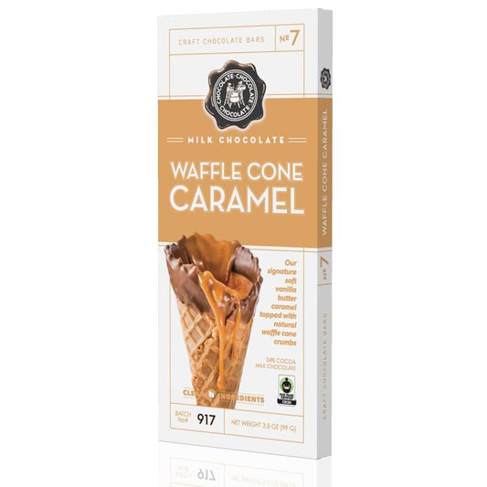 NO 7 - Milk Waffle Cone Caramel Bar 3.5 OZ -CASE/12